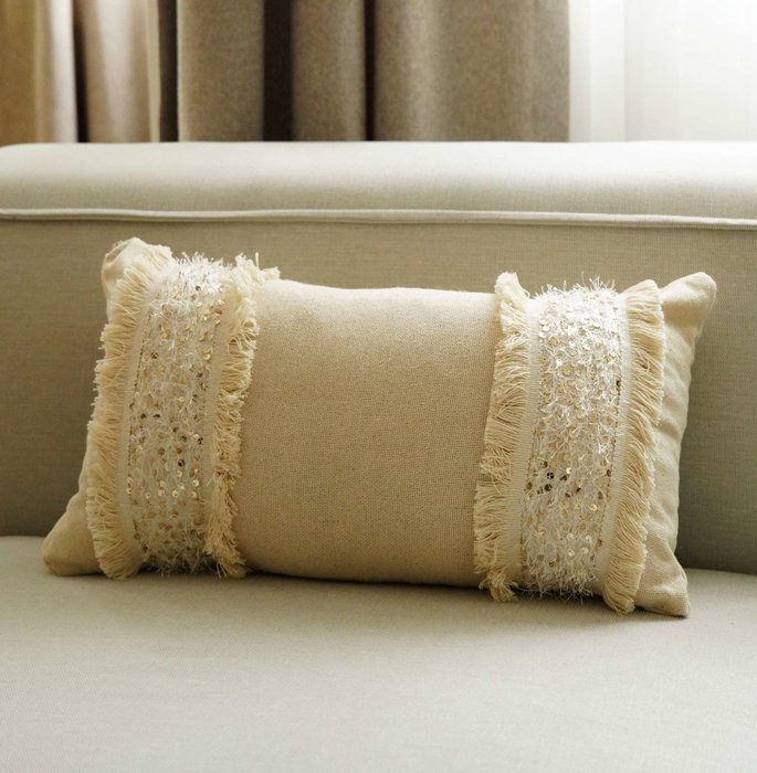 Aberto Design Funda de Cojín Beige 30 x 50 cm Aberto Design Funda de Cojín Beige 30 x 50 cm
